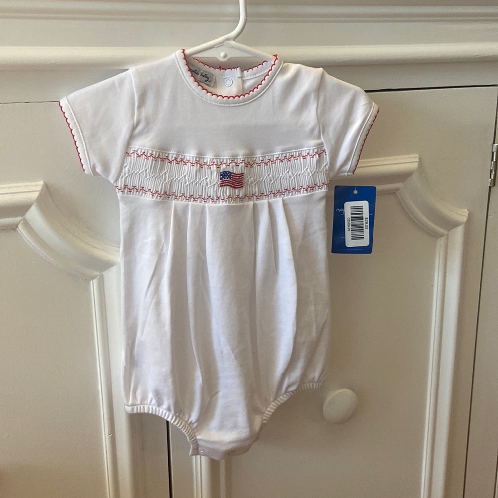 Magnolia Baby 9M American flag bubble